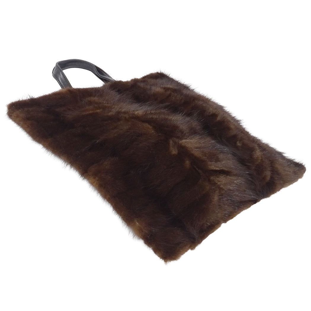 LOEWE ロエベ ハンドバッグ ブラウン ファー レディース 【中古】