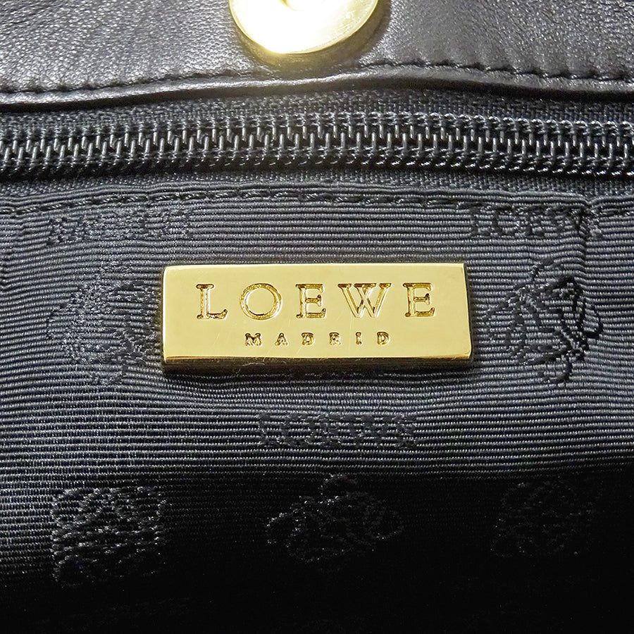 LOEWE ロエベ ハンドバッグ ブラウン ファー レディース 【中古】