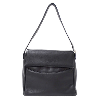 LOEWE ロエベ ショルダーバッグ ブラック レザー レディース 【中古】