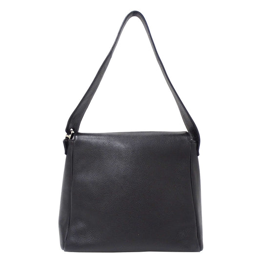 LOEWE ロエベ ショルダーバッグ ブラック レザー レディース 【中古】