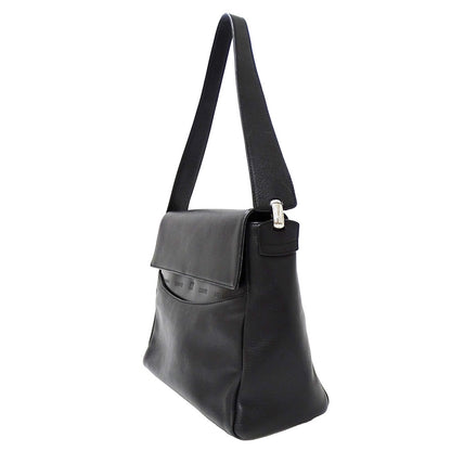 LOEWE ロエベ ショルダーバッグ ブラック レザー レディース 【中古】