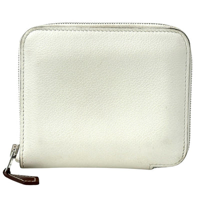 HERMES エルメス アザップ･シルクイン･コンパクト カードケース ホワイト オレンジ エバーカラー レディース メンズ 【中古】