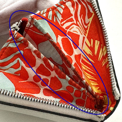 HERMES エルメス アザップ･シルクイン･コンパクト カードケース ホワイト オレンジ エバーカラー レディース メンズ 【中古】