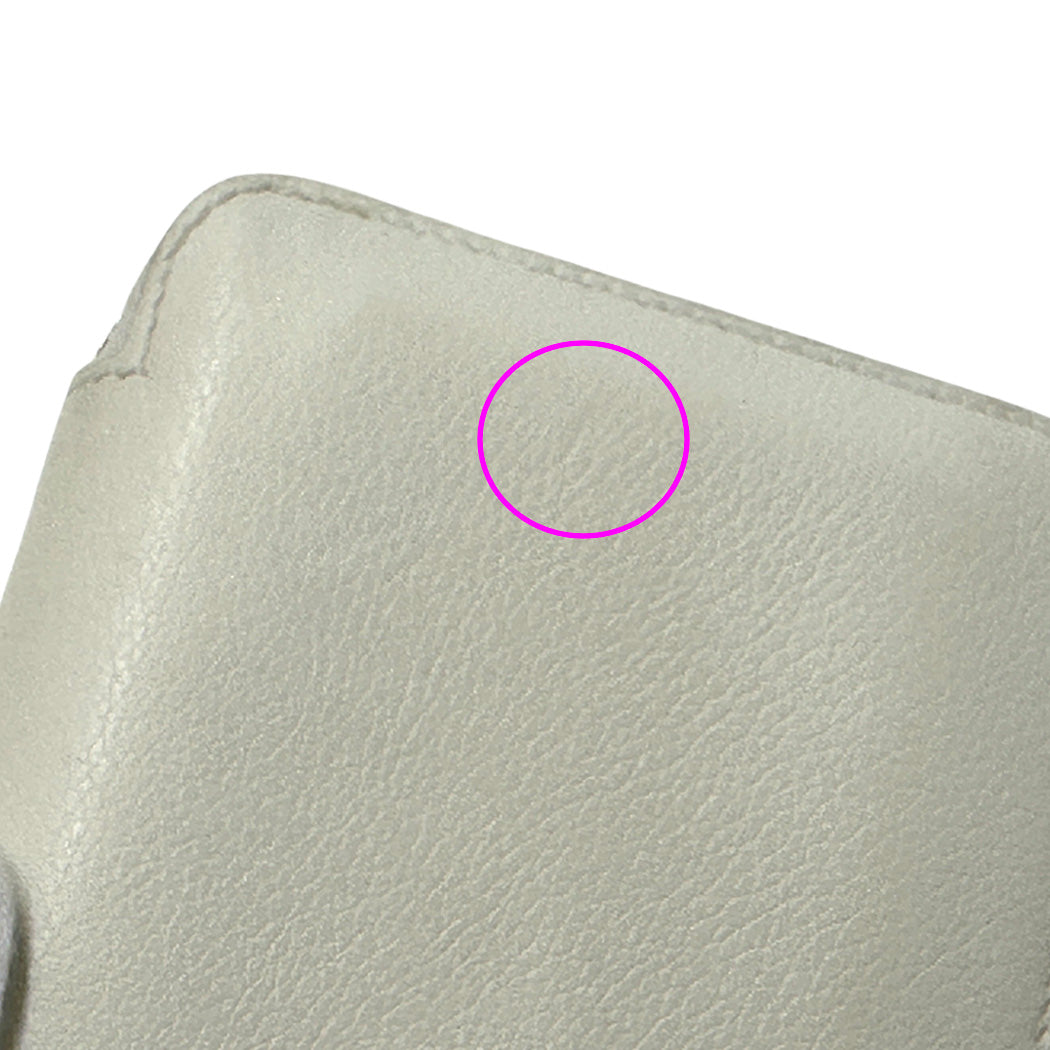 HERMES エルメス アザップ･シルクイン･コンパクト カードケース ホワイト オレンジ エバーカラー レディース メンズ 【中古】