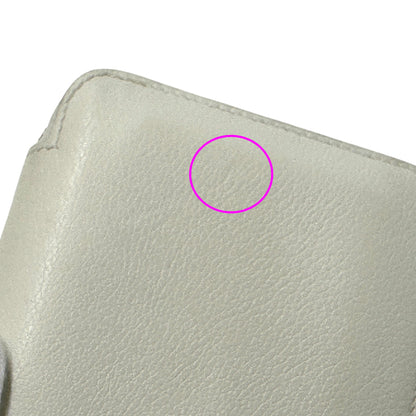 HERMES エルメス アザップ･シルクイン･コンパクト カードケース ホワイト オレンジ エバーカラー レディース メンズ 【中古】