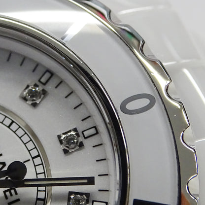 CHANEL シャネル J12 H1628 レディース 腕時計 クオーツ QZ ステンレス ホワイトセラミック ダイヤモンド 【中古】