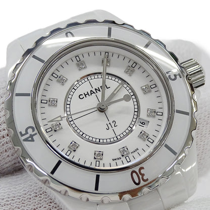 CHANEL シャネル J12 H1628 レディース 腕時計 クオーツ QZ ステンレス ホワイトセラミック ダイヤモンド 【中古】