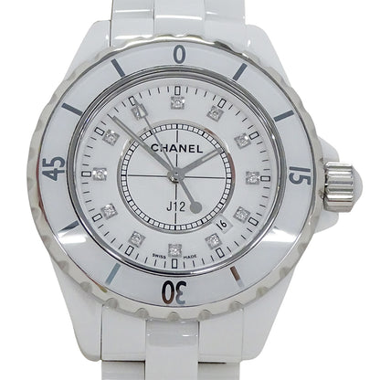 CHANEL シャネル J12 H1628 レディース 腕時計 クオーツ QZ ステンレス ホワイトセラミック ダイヤモンド 【中古】