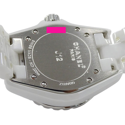 CHANEL シャネル J12 H1628 レディース 腕時計 クオーツ QZ ステンレス ホワイトセラミック ダイヤモンド 【中古】