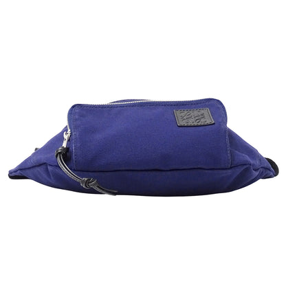 LOEWE ロエベ ボディ・ウエストバッグ ネイビー キャンバス レディース メンズ 【中古】