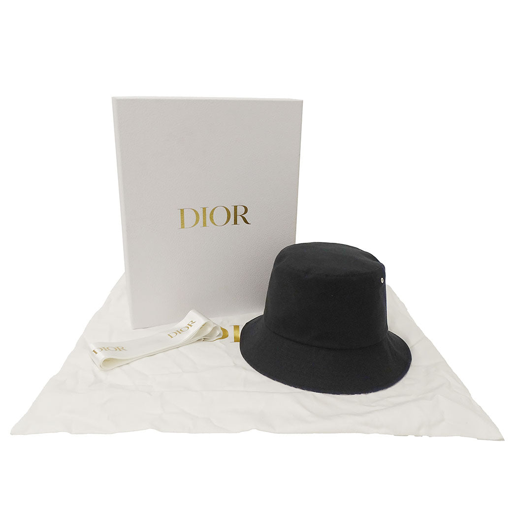 Dior ディオール Teddy-D リバーシブル スモールブリム ボブハット トロッター ブラック 95TDD923A130 ポリエステル レディース 【中古】