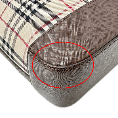 BURBERRY バーバリー トートバッグ ブラウン ベージュ キャンバス レディース 【中古】