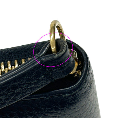 GUCCI グッチ 長財布 プチマーモント ブラック 456117 レザー レディース メンズ 【中古】