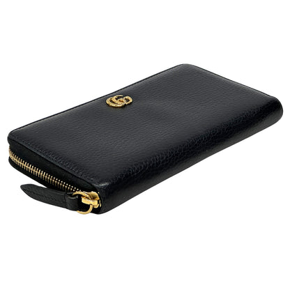 GUCCI グッチ 長財布 プチマーモント ブラック 456117 レザー レディース メンズ 【中古】