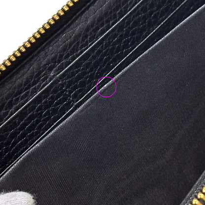 GUCCI グッチ 長財布 プチマーモント ブラック 456117 レザー レディース メンズ 【中古】