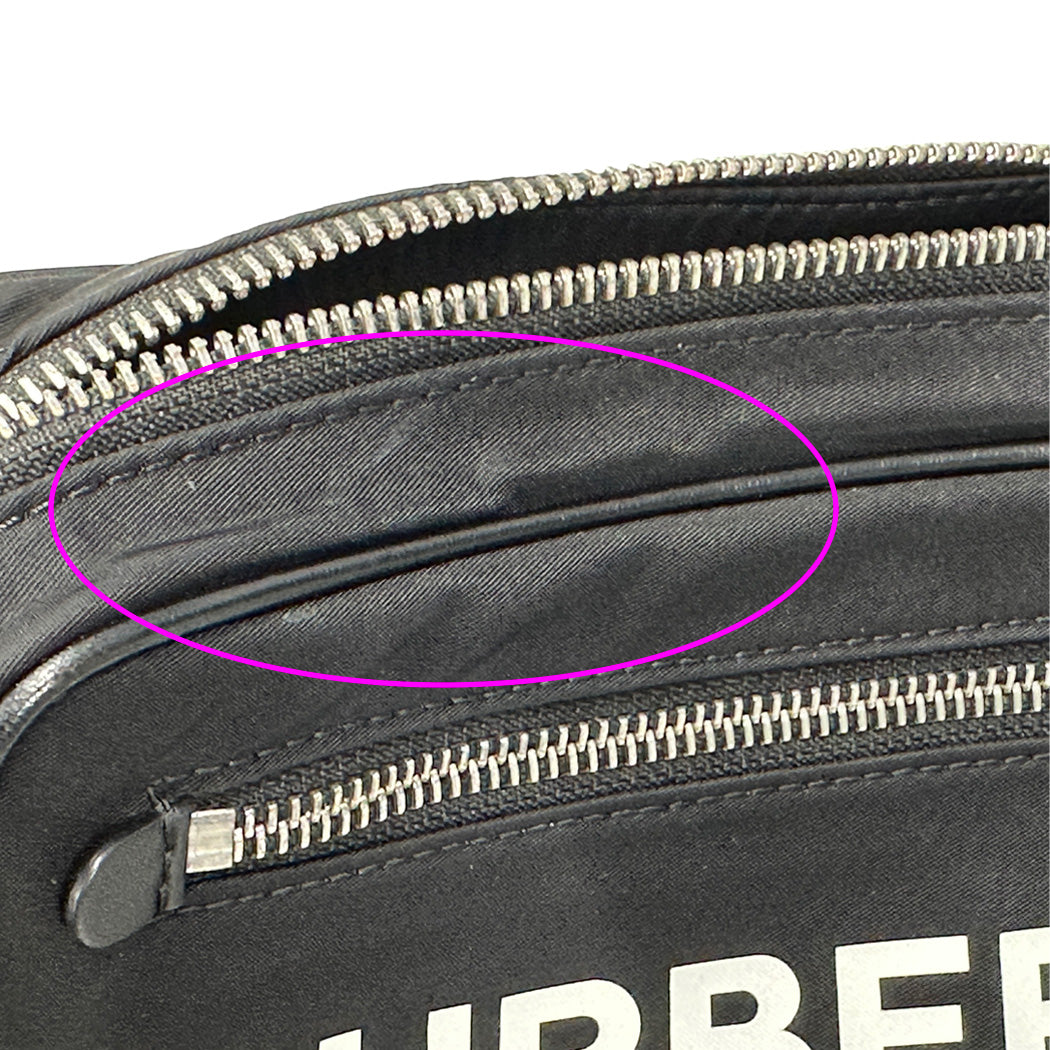 BURBERRY バーバリー ボディ・ウエストバッグ ブラック ナイロン レディース メンズ 【中古】
