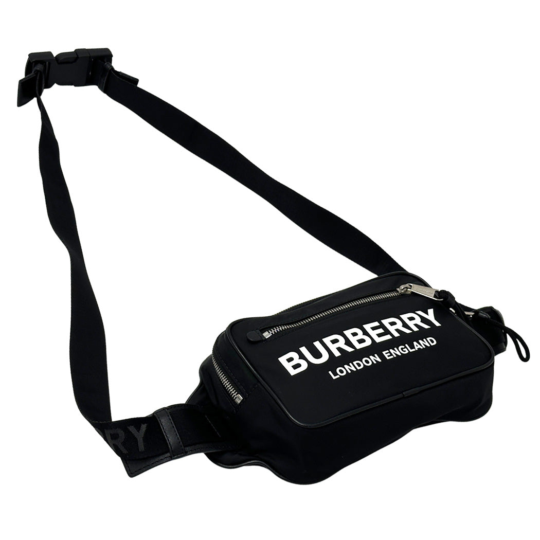 BURBERRY バーバリー ボディ・ウエストバッグ ブラック ナイロン レディース メンズ 【中古】