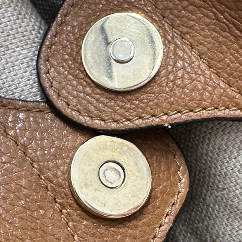 GUCCI グッチ ショルダーバッグ マラケシュ ブラウン ゴールド金具 257026 GGキャンバス レディース 【中古】