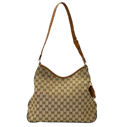 GUCCI グッチ ショルダーバッグ マラケシュ ブラウン ゴールド金具 257026 GGキャンバス レディース 【中古】
