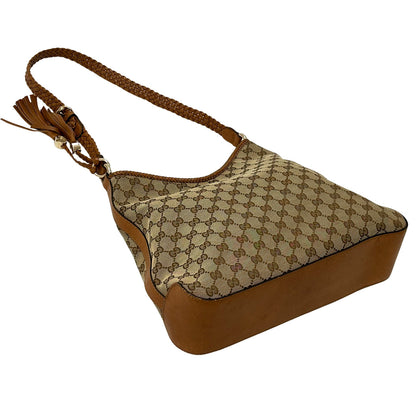 GUCCI グッチ ショルダーバッグ マラケシュ ブラウン ゴールド金具 257026 GGキャンバス レディース 【中古】