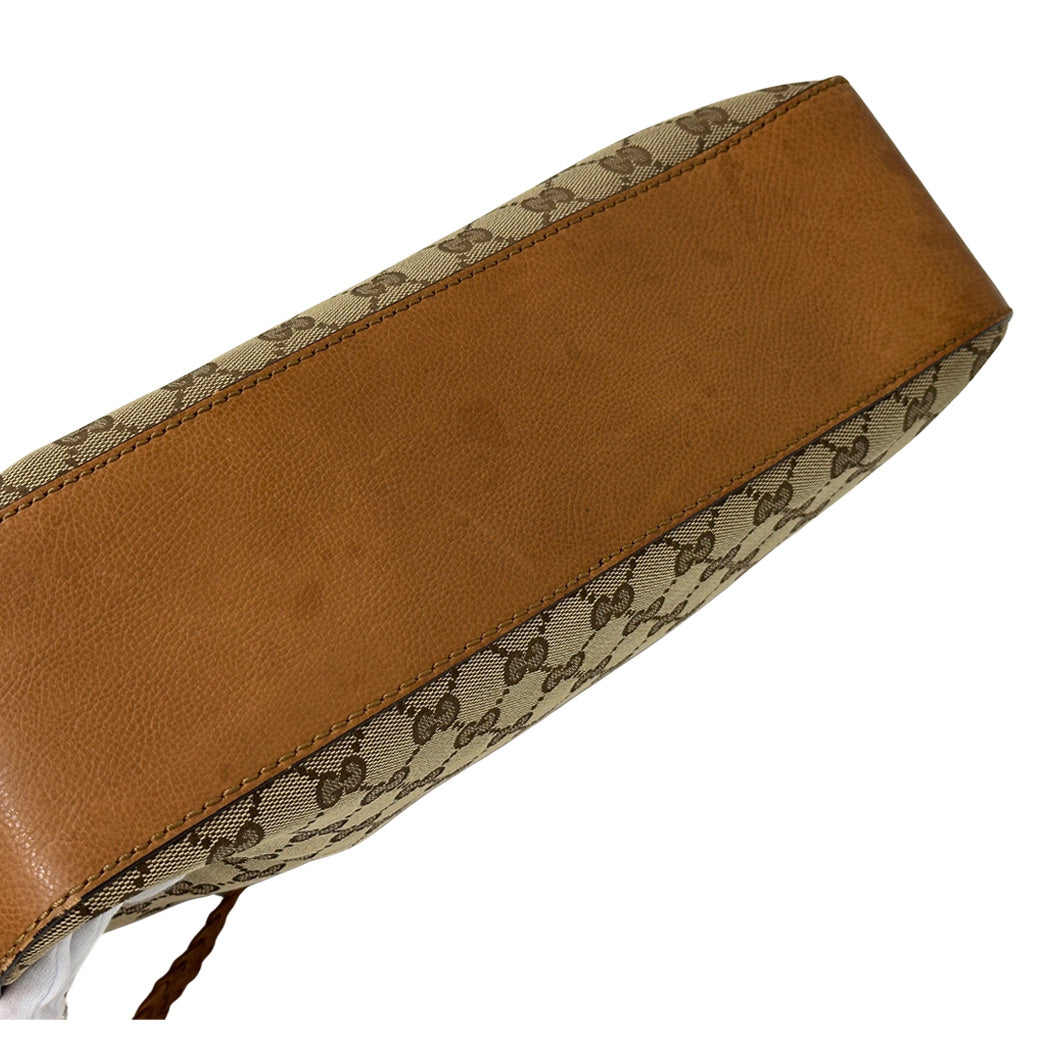 GUCCI グッチ ショルダーバッグ マラケシュ ブラウン ゴールド金具 257026 GGキャンバス レディース 【中古】