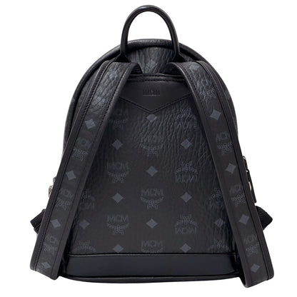 エム・シー・エム MCM サイドスタッズ バックパック リュック ヴィセトス ブラック レディース 【中古】