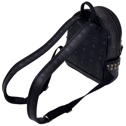 エム・シー・エム MCM サイドスタッズ バックパック リュック ヴィセトス ブラック レディース 【中古】