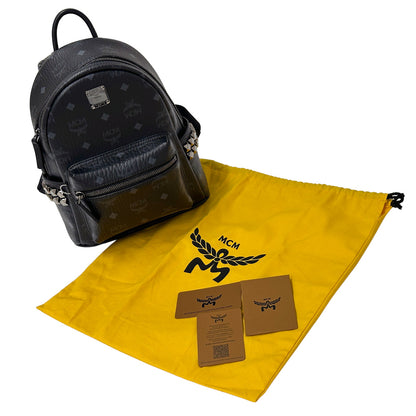 エム・シー・エム MCM サイドスタッズ バックパック リュック ヴィセトス ブラック レディース 【中古】