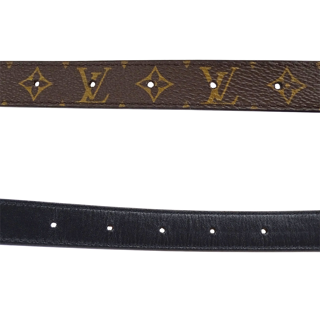 LOUIS VUITTON ルイ・ヴィトン LV アイコニック 20MM リバーシブル ベルト モノグラム ノワール M0431W 65/26 レディース 【中古】