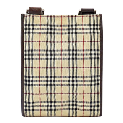 BURBERRY バーバリー ショルダーバッグ ベージュ ブラウン キャンバス レディース 【中古】
