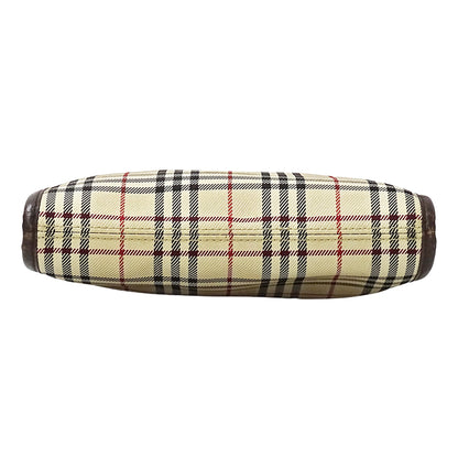 BURBERRY バーバリー ショルダーバッグ ベージュ ブラウン キャンバス レディース 【中古】