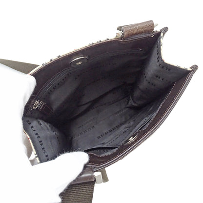 BURBERRY バーバリー ショルダーバッグ ベージュ ブラウン キャンバス レディース 【中古】