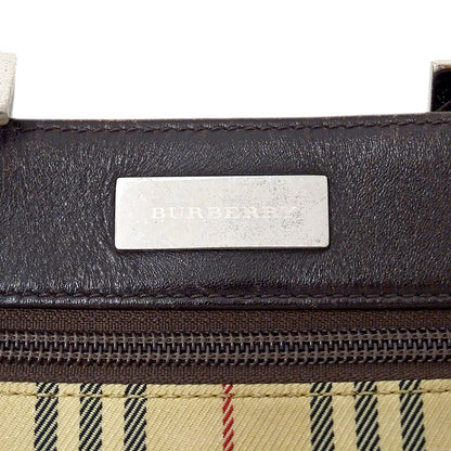 BURBERRY バーバリー ショルダーバッグ ベージュ ブラウン キャンバス レディース 【中古】