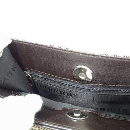 BURBERRY バーバリー ショルダーバッグ ベージュ ブラウン キャンバス レディース 【中古】