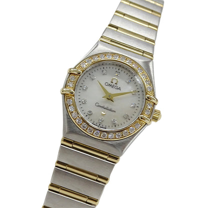 OMEGA オメガ コンステレーション ミニ 1267.75 レディース 腕時計 クオーツ QZ SS YG ダイヤモンド 磨き済み【中古】