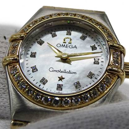 OMEGA オメガ コンステレーション ミニ 1267.75 レディース 腕時計 クオーツ QZ SS YG ダイヤモンド 磨き済み【中古】