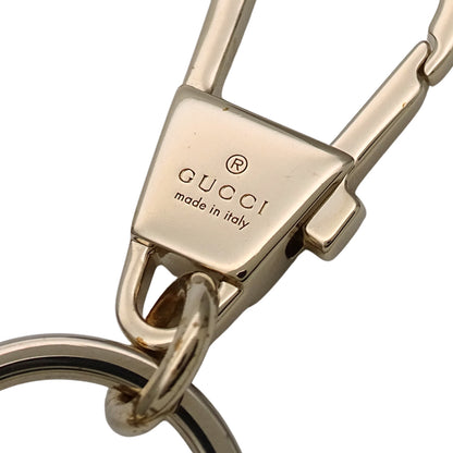 GUCCI グッチ キーホルダー プチマーモント バンブー ハートシェイプ GP ゴールド レッド レディース 【中古】
