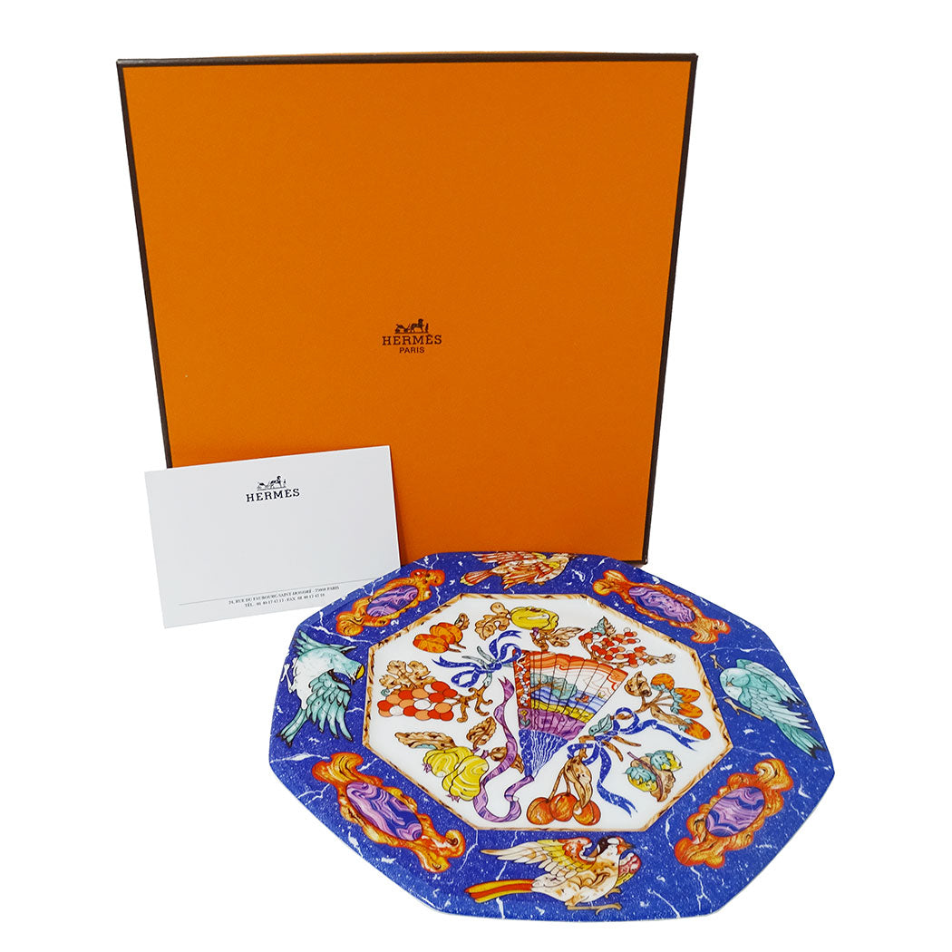HERMES エルメス Pierres d'Orient et d'Occident (東洋の石と西洋の石細工) 食器 ブルー 陶磁器 レディース メンズ 【中古】