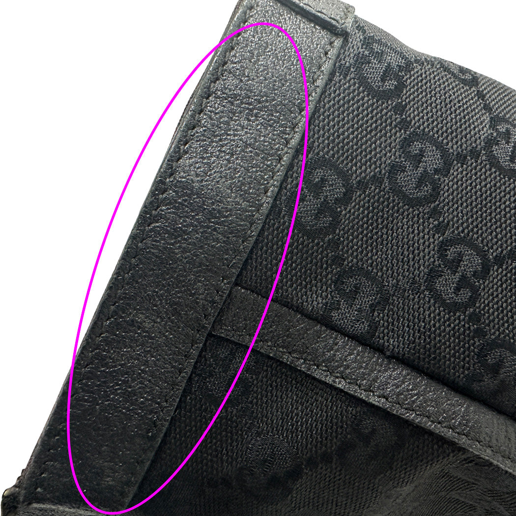 GUCCI グッチ ハンドバッグ GGキャンバス ブラック ゴールド金具 130739 レディース 【中古】