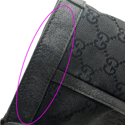 GUCCI グッチ ハンドバッグ GGキャンバス ブラック ゴールド金具 130739 レディース 【中古】