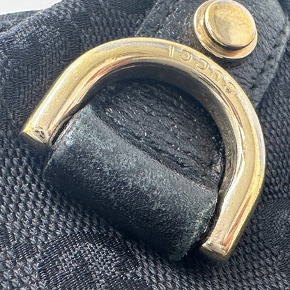 GUCCI グッチ ハンドバッグ GGキャンバス ブラック ゴールド金具 130739 レディース 【中古】