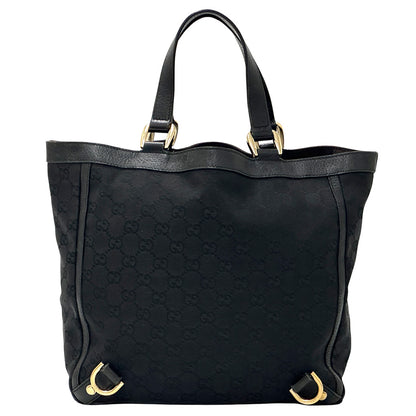 GUCCI グッチ ハンドバッグ GGキャンバス ブラック ゴールド金具 130739 レディース 【中古】