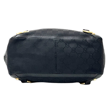 GUCCI グッチ ハンドバッグ GGキャンバス ブラック ゴールド金具 130739 レディース 【中古】