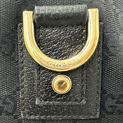 GUCCI グッチ ハンドバッグ GGキャンバス ブラック ゴールド金具 130739 レディース 【中古】