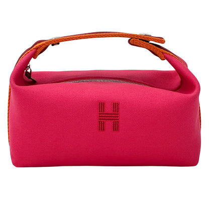 HERMES エルメス ブリッド・ア・ブラックPM ハンドバッグ ピンク シルバー金具 トワルオフィシエ レディース 【中古】