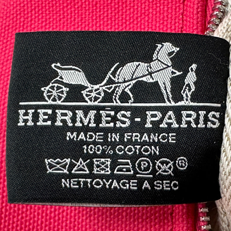 HERMES エルメス ブリッド・ア・ブラックPM ハンドバッグ ピンク シルバー金具 トワルオフィシエ レディース 【中古】