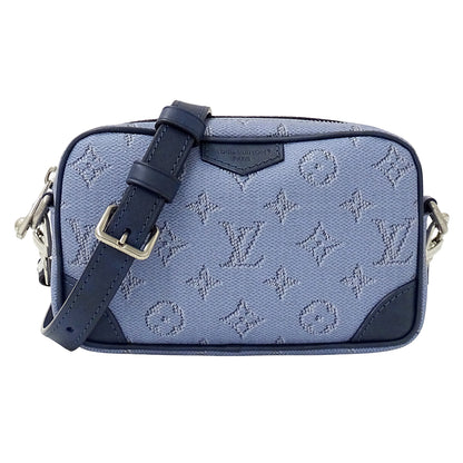 LOUIS VUITTON ルイ・ヴィトン トロカデロ ウェアラブル ウォレット ショルダーバッグ モノグラム ヘリテージ ブルー M14684 メンズ 【中古】