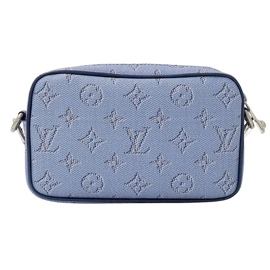 LOUIS VUITTON ルイ・ヴィトン トロカデロ ウェアラブル ウォレット ショルダーバッグ モノグラム ヘリテージ ブルー M14684 メンズ 【中古】