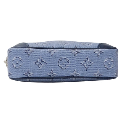 LOUIS VUITTON ルイ・ヴィトン トロカデロ ウェアラブル ウォレット ショルダーバッグ モノグラム ヘリテージ ブルー M14684 メンズ 【中古】