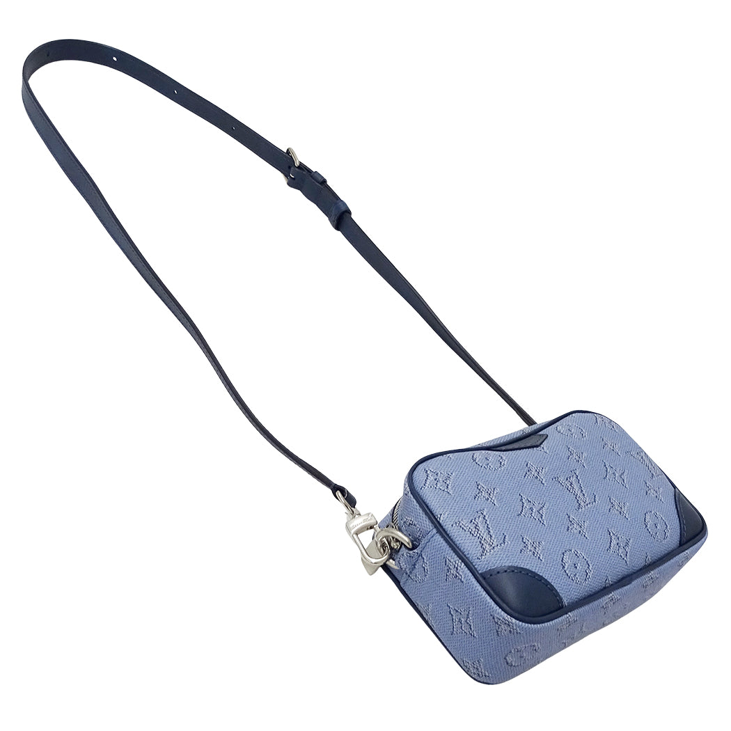 LOUIS VUITTON ルイ・ヴィトン トロカデロ ウェアラブル ウォレット ショルダーバッグ モノグラム ヘリテージ ブルー M14684 メンズ 【中古】